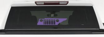 Tennessee Jeep Grill Off Road Car or Truck Window Vinyl Decal Sticker (Purple)
