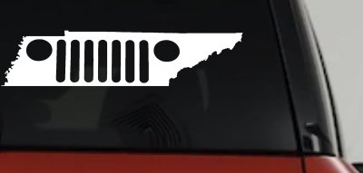 Tennessee Jeep Grill Off Road Car or Truck Window Vinyl Decal Sticker