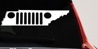 Tennessee Jeep Grill Off Road Car or Truck Window Vinyl Decal Sticker