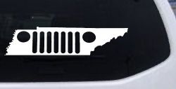 Tennessee Jeep Grill Off Road Car or Truck Window Decal Sticker