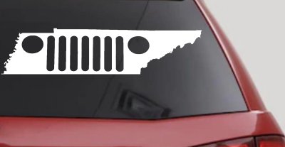 Tennessee Jeep Grill Off Road Car or Truck Window Vinyl Decal Sticker
