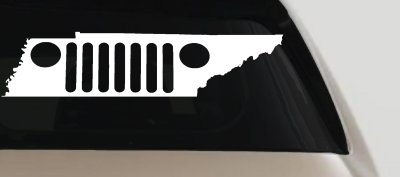 Tennessee Jeep Grill Off Road Car or Truck Window Vinyl Decal Sticker