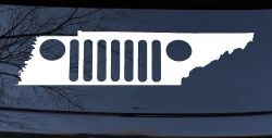 Tennessee Jeep Grill Off Road Car or Truck Window Decal Sticker