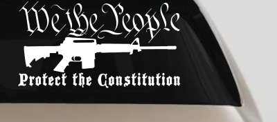 We The People Protect The Constitution AR 15 Guns Car or Truck Window Vinyl Decal Sticker
