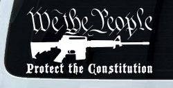 We The People Protect The Constitution AR 15 Guns Car or Truck Window Decal Sticker