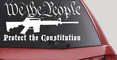We The People Protect The Constitution AR 15 Guns Car or Truck Window Vinyl Decal Sticker
