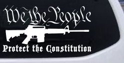 We The People Protect The Constitution AR 15 Guns Car or Truck Window Decal Sticker