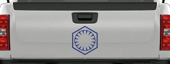 The First Order Sci Fi Car or Truck Window Decal Sticker (Navy)