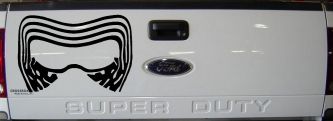 Kylo Ren Mask Sci Fi Car or Truck Window Decal Sticker (Black)