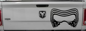 Kylo Ren Mask Sci Fi Car or Truck Window Vinyl Decal Sticker (Black)