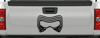 Kylo Ren Mask Sci Fi Car or Truck Window Decal Sticker (Black)