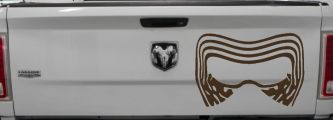 Kylo Ren Mask Sci Fi Car or Truck Window Decal Sticker (Brown)