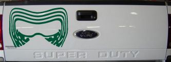 Kylo Ren Mask Sci Fi Car or Truck Window Decal Sticker (Dark Green)