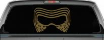 Kylo Ren Mask Sci Fi Car or Truck Window Decal Sticker (Gold)