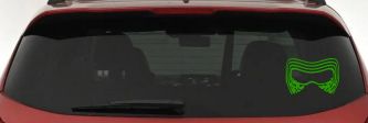 Kylo Ren Mask Sci Fi Car or Truck Window Vinyl Decal Sticker (Lime)