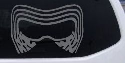 Kylo Ren Mask Sci Fi Car or Truck Window Decal Sticker (Silver)