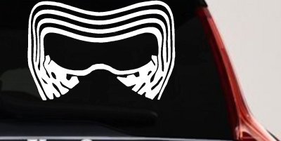 Kylo Ren Mask Sci Fi Car or Truck Window Vinyl Decal Sticker