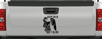 Doctor Who Keep Calm Dont Blink Weeping Angels Sci Fi Car or Truck Window Decal Sticker (Black)