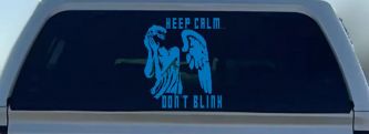 Doctor Who Keep Calm Dont Blink Weeping Angels Sci Fi Car or Truck Window Decal Sticker (Sky Blue)