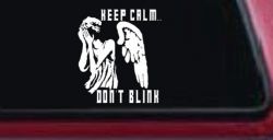 Doctor Who Keep Calm Dont Blink Weeping Angels Sci Fi Car or Truck Window Decal Sticker