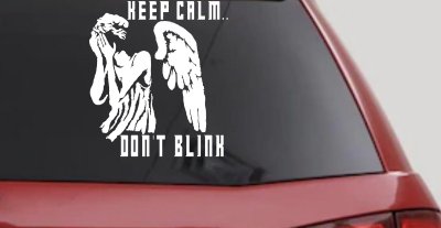 Doctor Who Keep Calm Dont Blink Weeping Angels Sci Fi Car or Truck Window Vinyl Decal Sticker