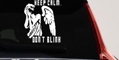 Doctor Who Keep Calm Dont Blink Weeping Angels Sci Fi Car or Truck Window Vinyl Decal Sticker