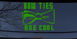 Doctor Who Bow Ties Are Cool Sci Fi Car or Truck Window Decal Sticker (Lime)
