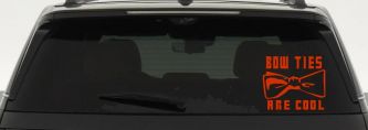 Doctor Who Bow Ties Are Cool Sci Fi Car or Truck Window Decal Sticker (Orange Red)
