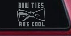 Doctor Who Bow Ties Are Cool Sci Fi Car or Truck Window Decal Sticker (Telegrey)