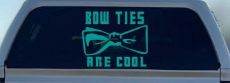 Doctor Who Bow Ties Are Cool Sci Fi Car or Truck Window Decal Sticker (Turquoise)