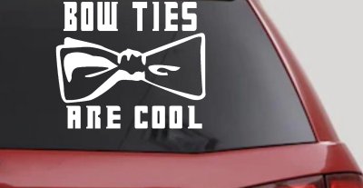Doctor Who Bow Ties Are Cool Sci Fi Car or Truck Window Vinyl Decal Sticker