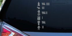 Doctor Who Keeping Count Sci Fi Car or Truck Window Decal Sticker (Telegrey)