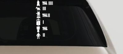 Doctor Who Keeping Count Sci Fi Car or Truck Window Vinyl Decal Sticker