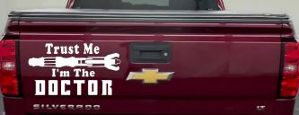 Doctor Who Sonic Screwdriver Trust Me Im The Doctor Sci Fi Car or Truck Window Vinyl Decal Sticker (White)