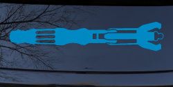 Doctor Who Sonic Screwdriver Sci Fi Car or Truck Window Decal Sticker (Blue)