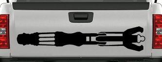 Doctor Who Sonic Screwdriver Sci Fi Car or Truck Window Vinyl Decal Sticker (Matte Black)
