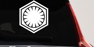 First Order Emblem Solid Sci Fi Car or Truck Window Vinyl Decal Sticker