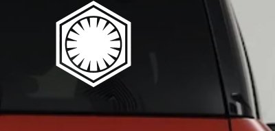 First Order Emblem Solid Sci Fi Car or Truck Window Vinyl Decal Sticker