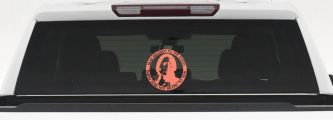 Native American Indian Man Belongs To Earth Earth Does Not Belong To Man Western Car or Truck Window Decal Sticker (Coral)