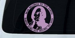 Native American Indian Man Belongs To Earth Earth Does Not Belong To Man Western Car or Truck Window Vinyl Decal Sticker (Lilac)