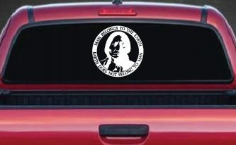 Native American Indian Man Belongs To Earth Earth Does Not Belong To Man Western Car or Truck Window Decal Sticker