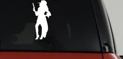 Pirate Wench Girl Car or Truck Window Vinyl Decal Sticker