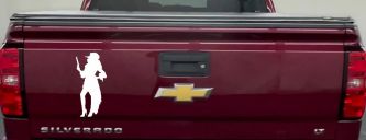 Pirate Wench Girl Car or Truck Window Decal Sticker (White)