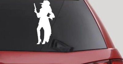 Pirate Wench Girl Car or Truck Window Vinyl Decal Sticker