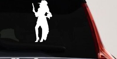 Pirate Wench Girl Car or Truck Window Vinyl Decal Sticker