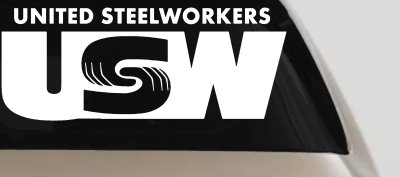 United Steelworkers Business Car or Truck Window Vinyl Decal Sticker
