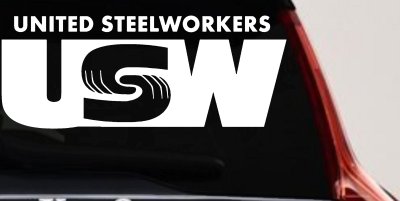 United Steelworkers Business Car or Truck Window Vinyl Decal Sticker