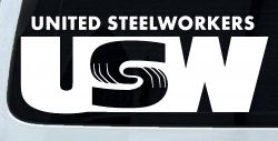 United Steelworkers Business Car or Truck Window Decal Sticker
