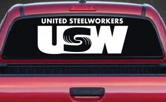 United Steelworkers Business Car or Truck Window Decal Sticker