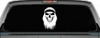 Beard Skull Biker Skulls Car or Truck Window Decal Sticker